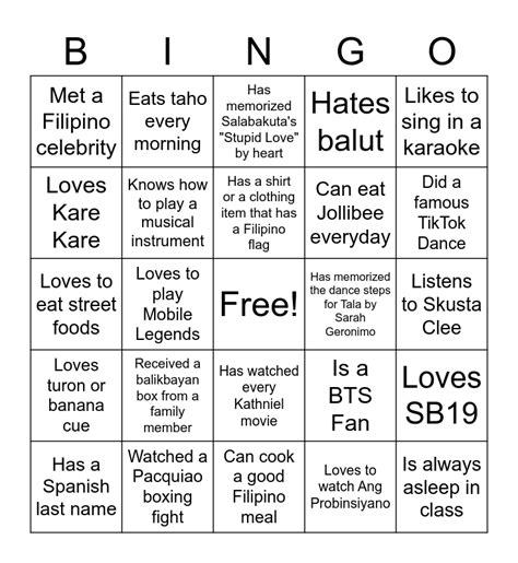 human bingo philippines
